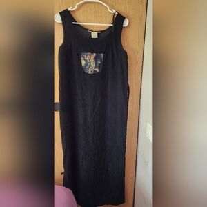Nina Piccalino Black Embellished Sleeveless Maxi Sundress
